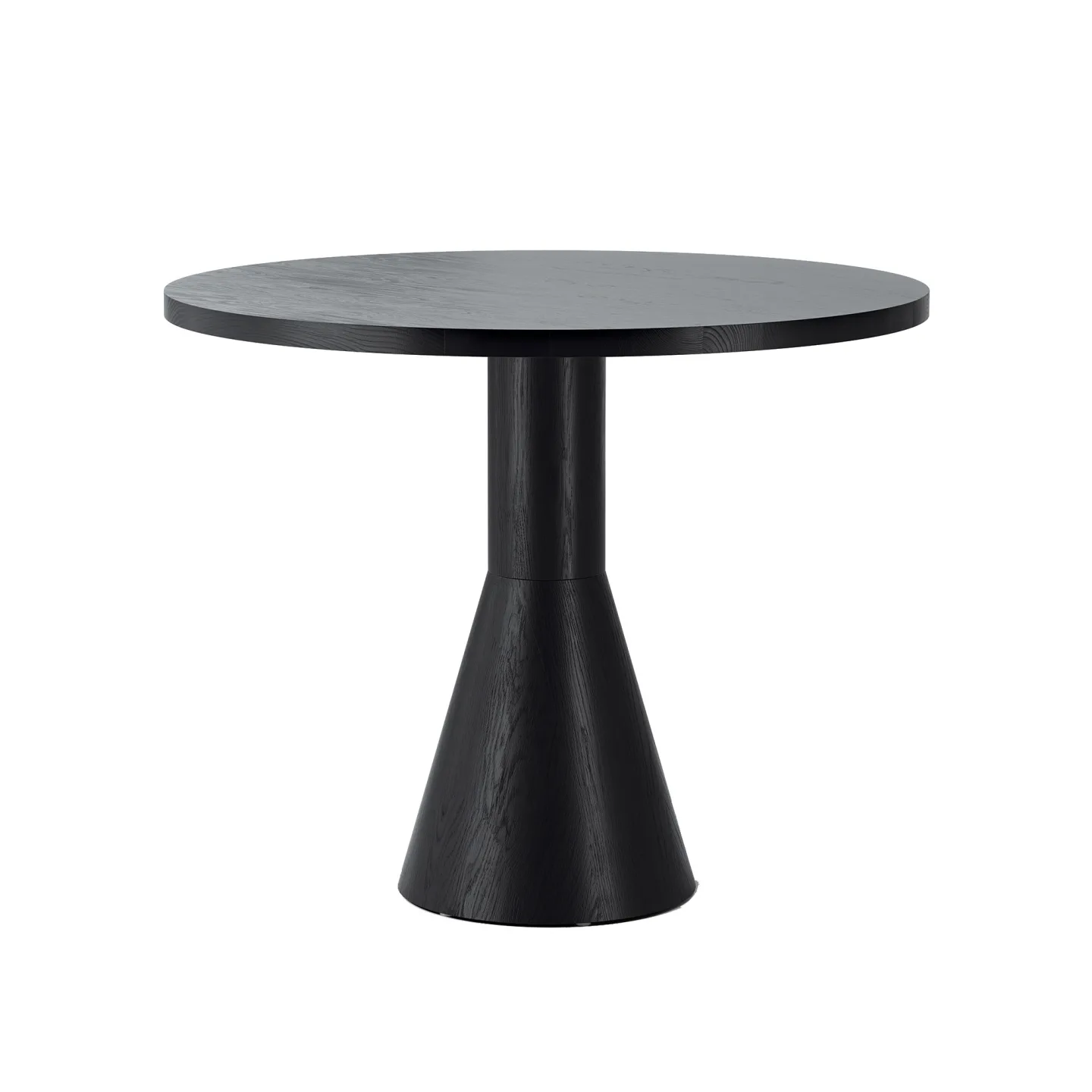 Massproductions - Draft Dining Table H730, D 700, Black Stained Ash - Matbord - Chris Martin - Träfärgad - Trä