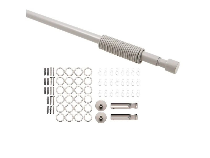 Vorhangstangenkit Metall weiss