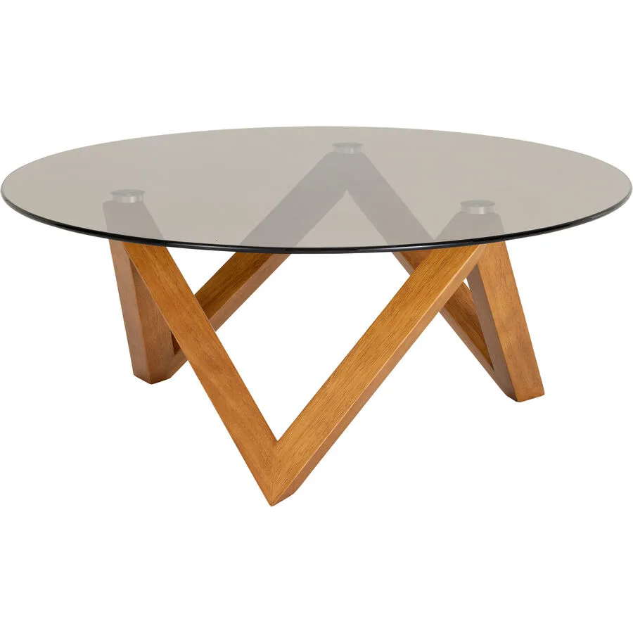 Beistelltisch Moa Braun Glas 80 cm