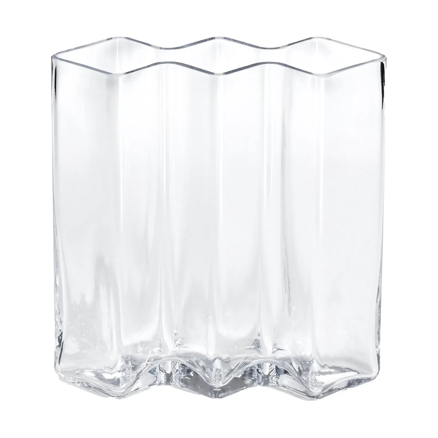 Born In Sweden Row Vase drei Kammern hoch Klar
