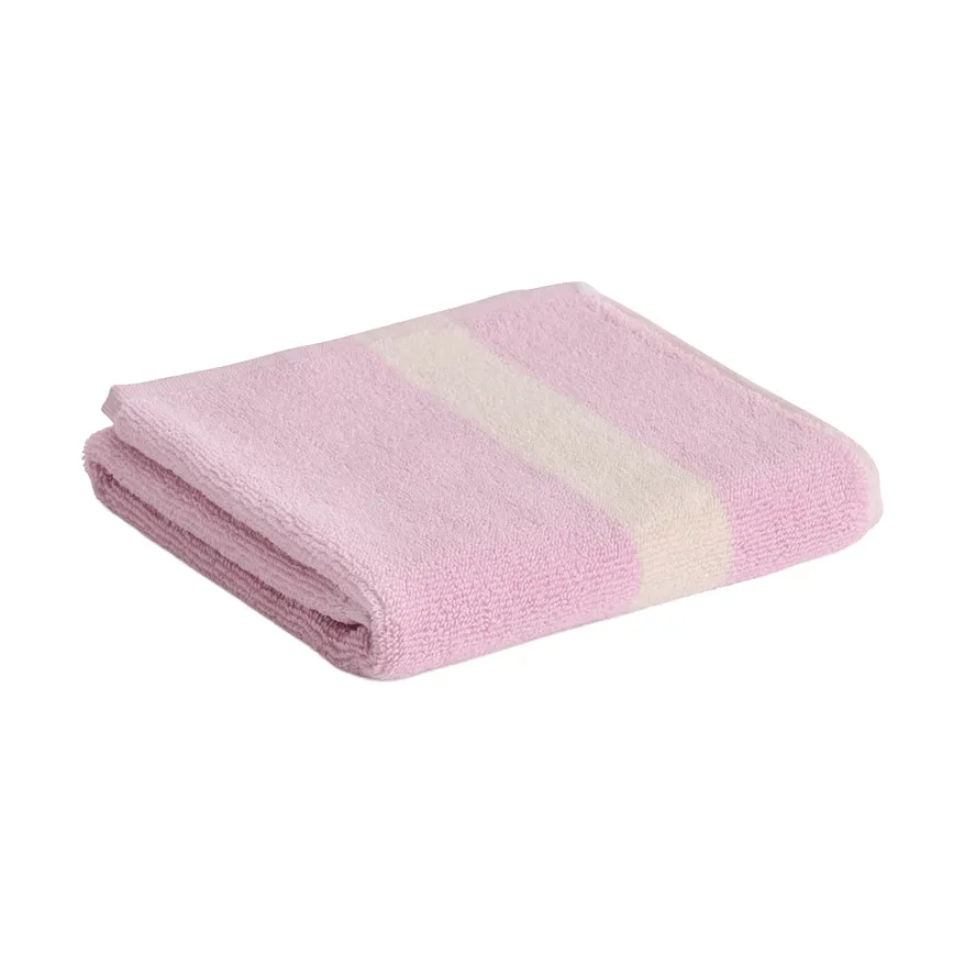 HAY Stripe handduk Cool pink, 40x60 cm