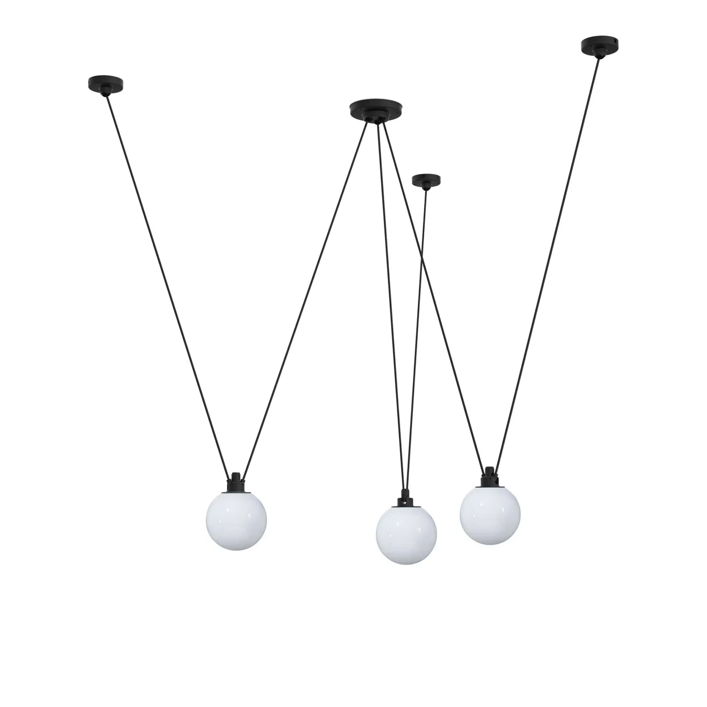 DCWéditions - Les Acrobates De Gras 325 Glass Ball Ø175 - Pendellampor - Bernard-Albin Gras - Transparent