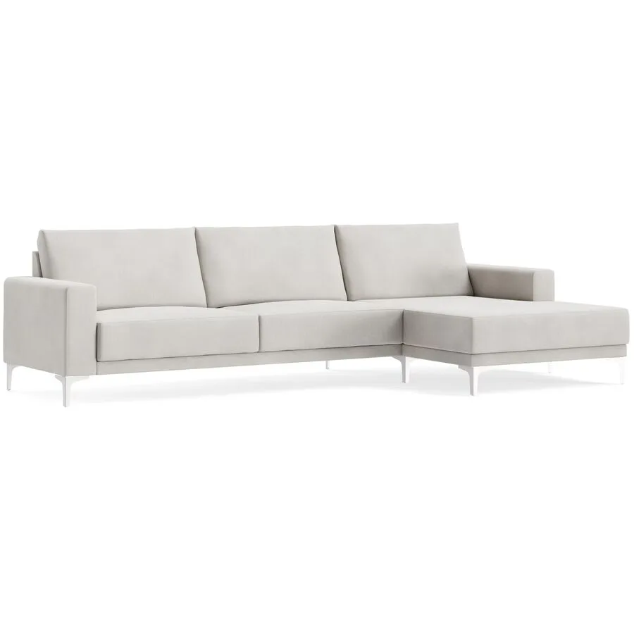 Ecksofa Bivio Rechts YAGER - 2 white B 299 T 152 cm - Möbel Konfigurator: Traummöbel individuell zusammenstellen