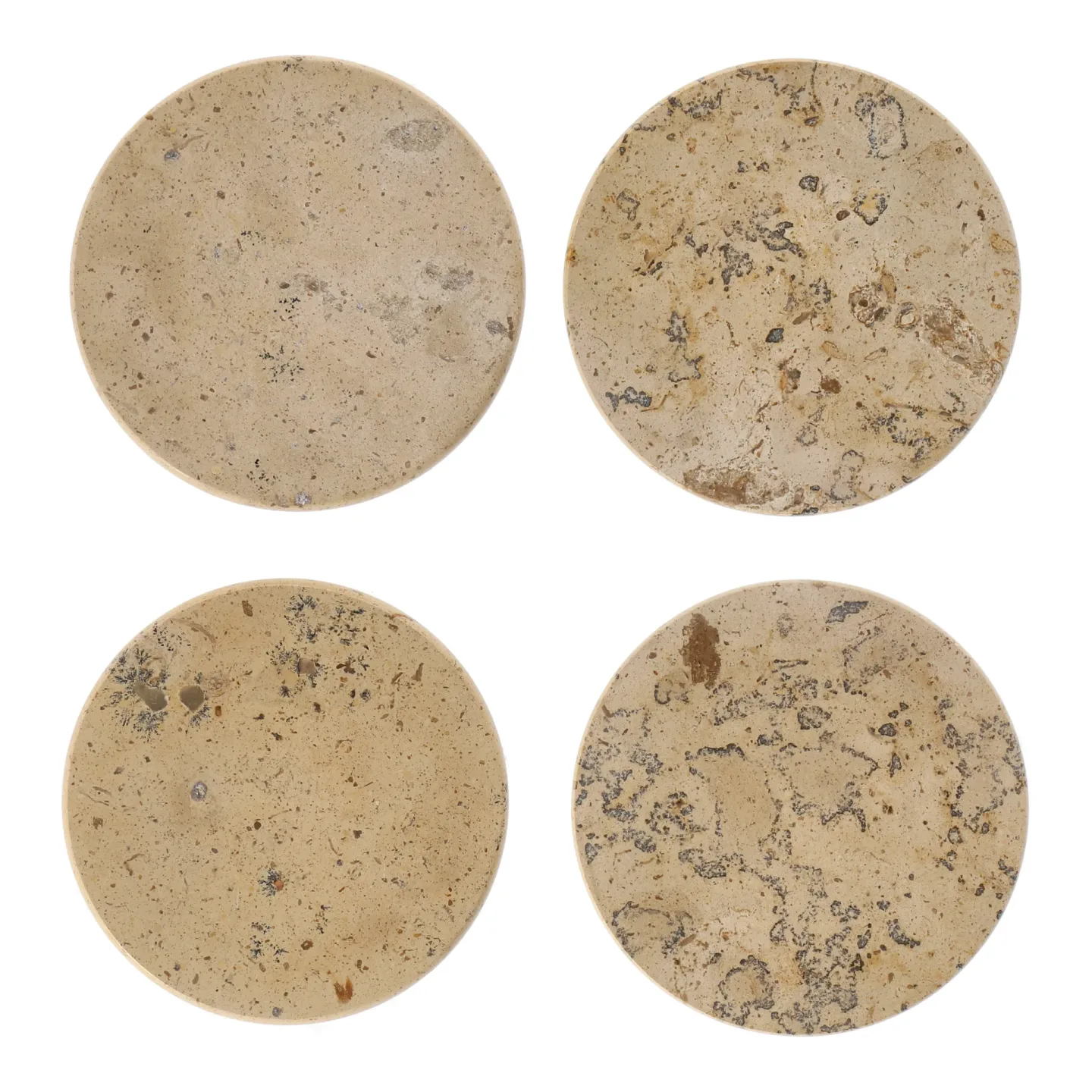 Scandi Living Ridge Glasuntersetzer Ø10 cm 4-er Pack Marmor