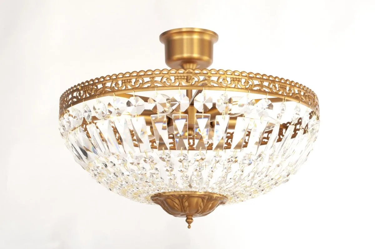 Norrsken Design - Classic Ø45 - Kristallkrona - Borstad mässing