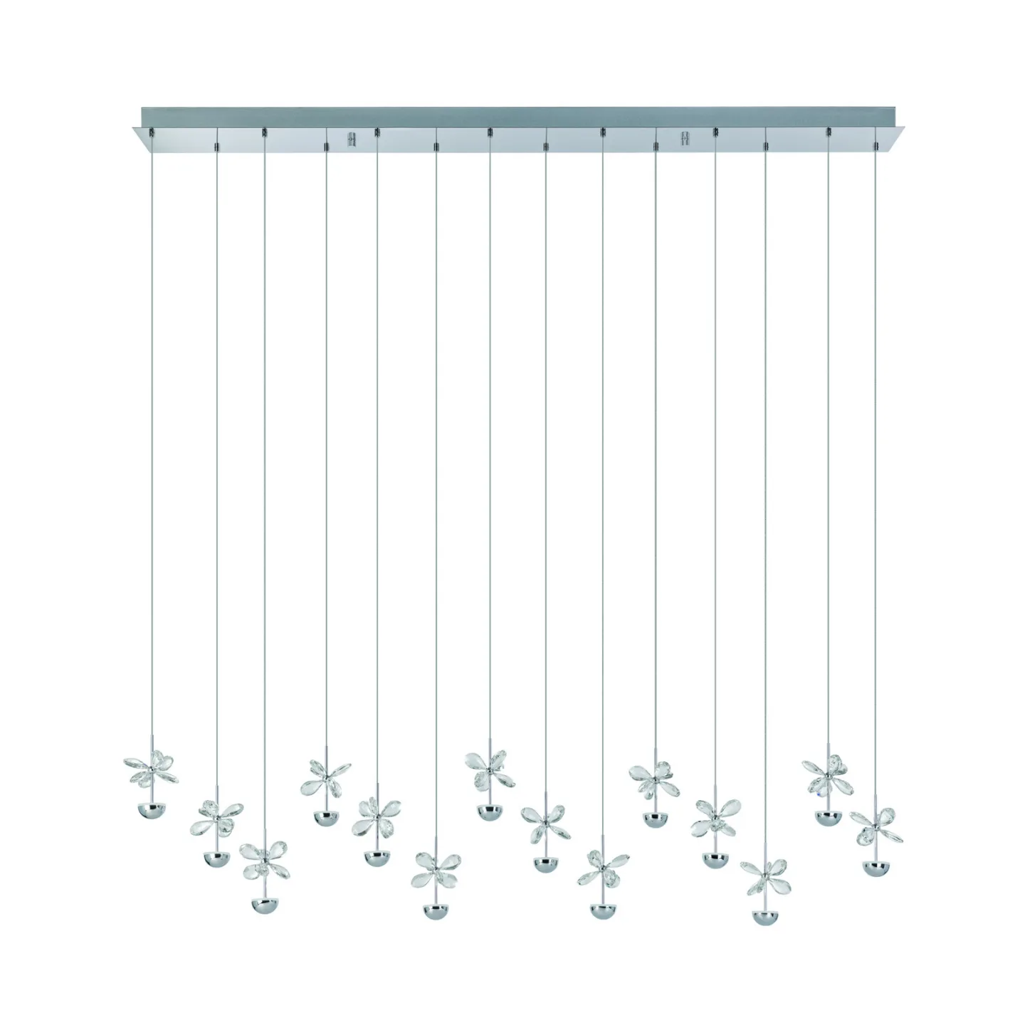 Pianopoli Hängelampe chrom 140 cm lang - EGLO Stars Of Light - Esszimmer - Design - Edelstahl - Balken