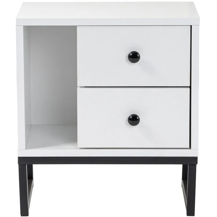 Nachttisch Sovid weiss Holzwerkstoff B 45.2 H 50 cm