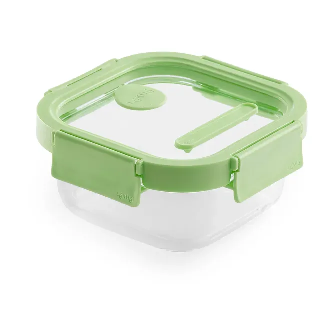 Lékué Lékué quadratische Glas-Essensbox 0,52 L Grün
