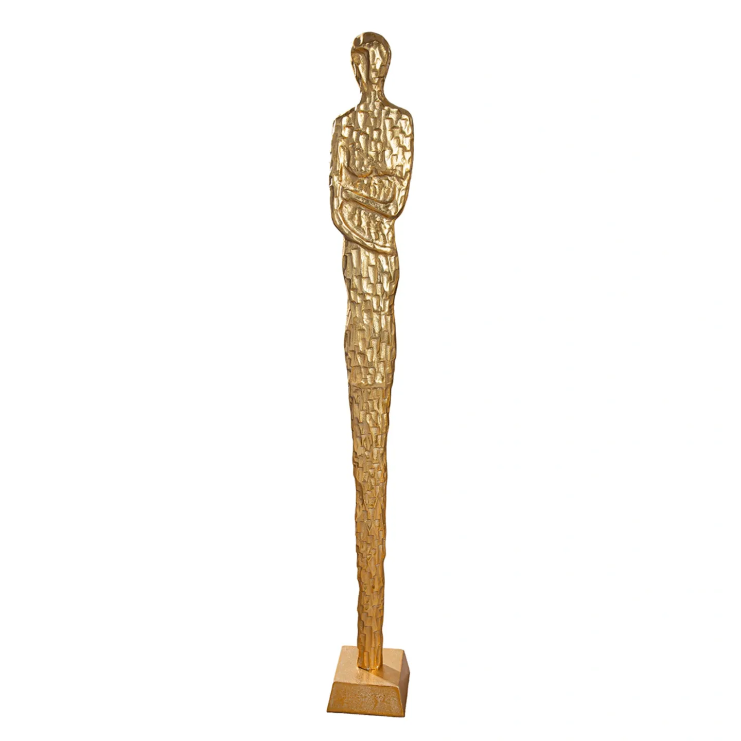 Gilde Windlicht Frau, Salvina, Aluminium, Gold H: 138 cm | Schubiger Möbel