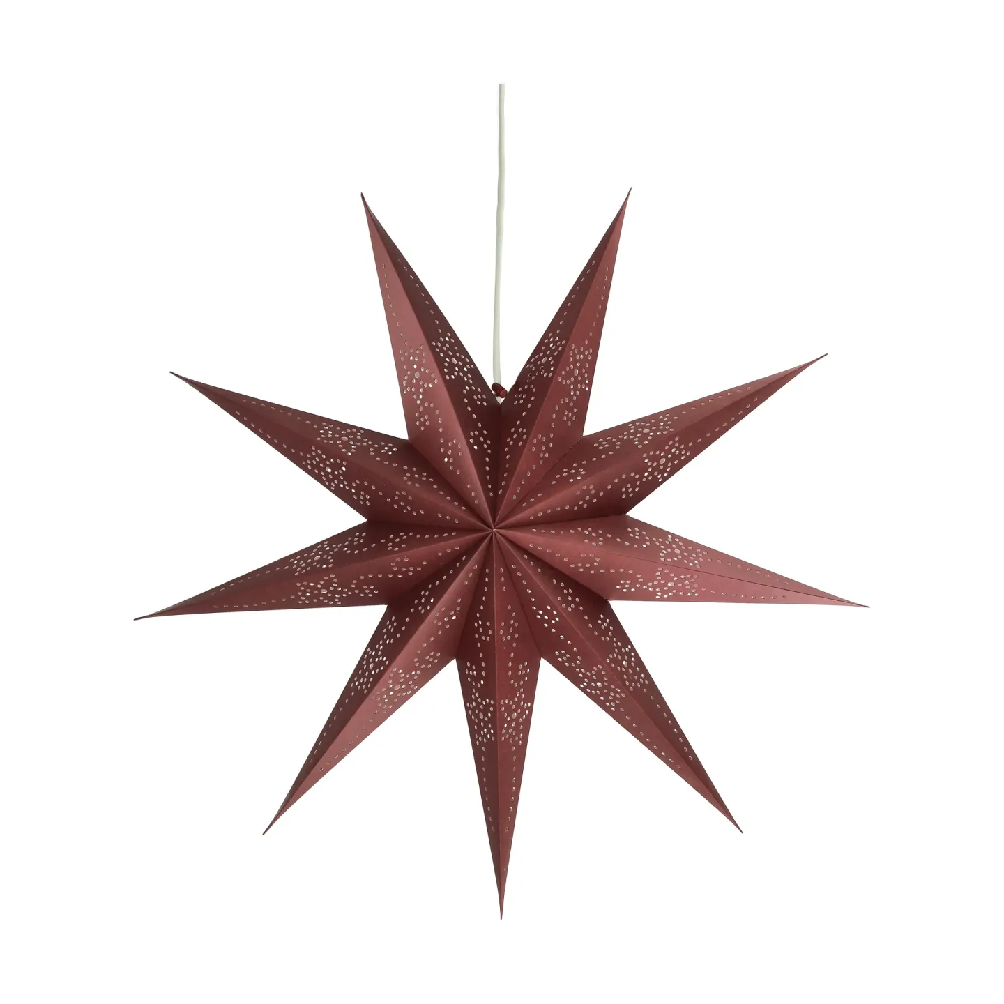 Scandi Living Folk adventsstjärna Burgundy, Ø60 cm