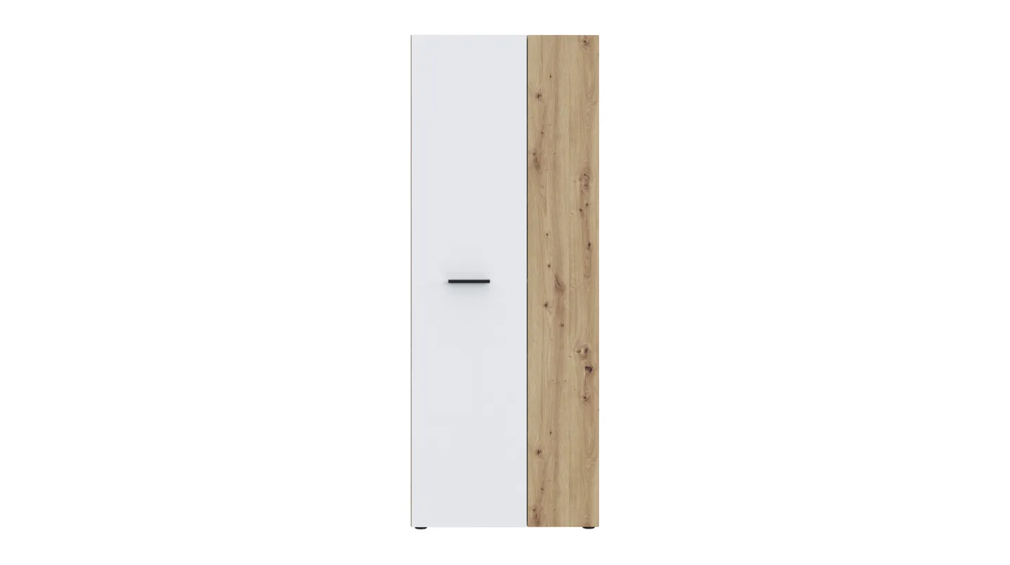Schuhschrank Artisan Eiche - weiß 69 x 181 cm - NET