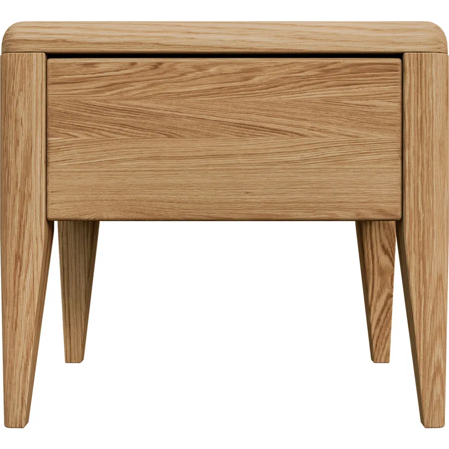 Nachttisch Lund Braun Holz 45 cm - Farbe: Eiche