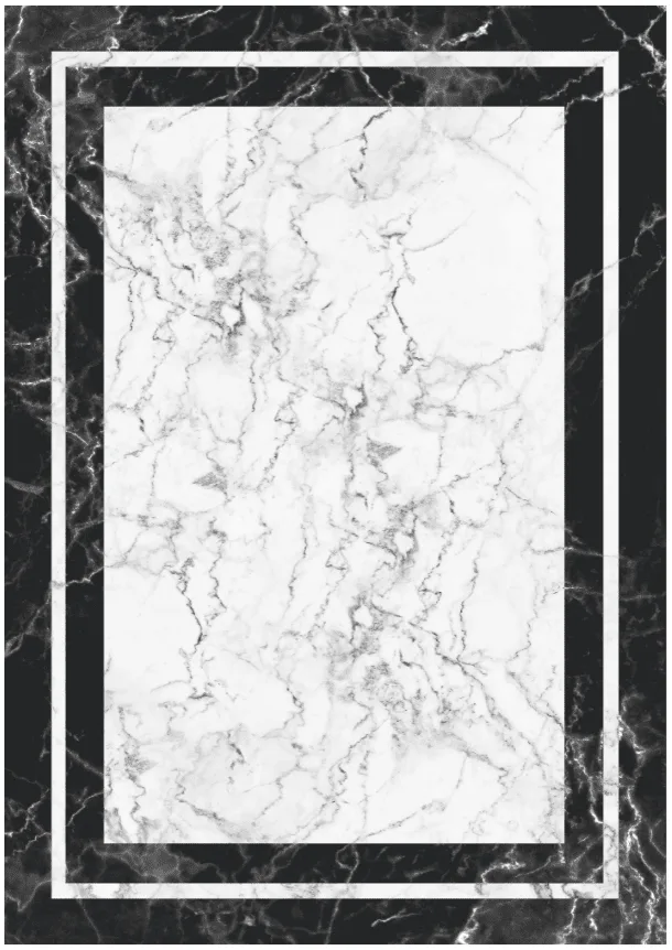 Wilton-teppe - Amaliada (svart/hvit) (Størrelse: 200 x 280 cm)
