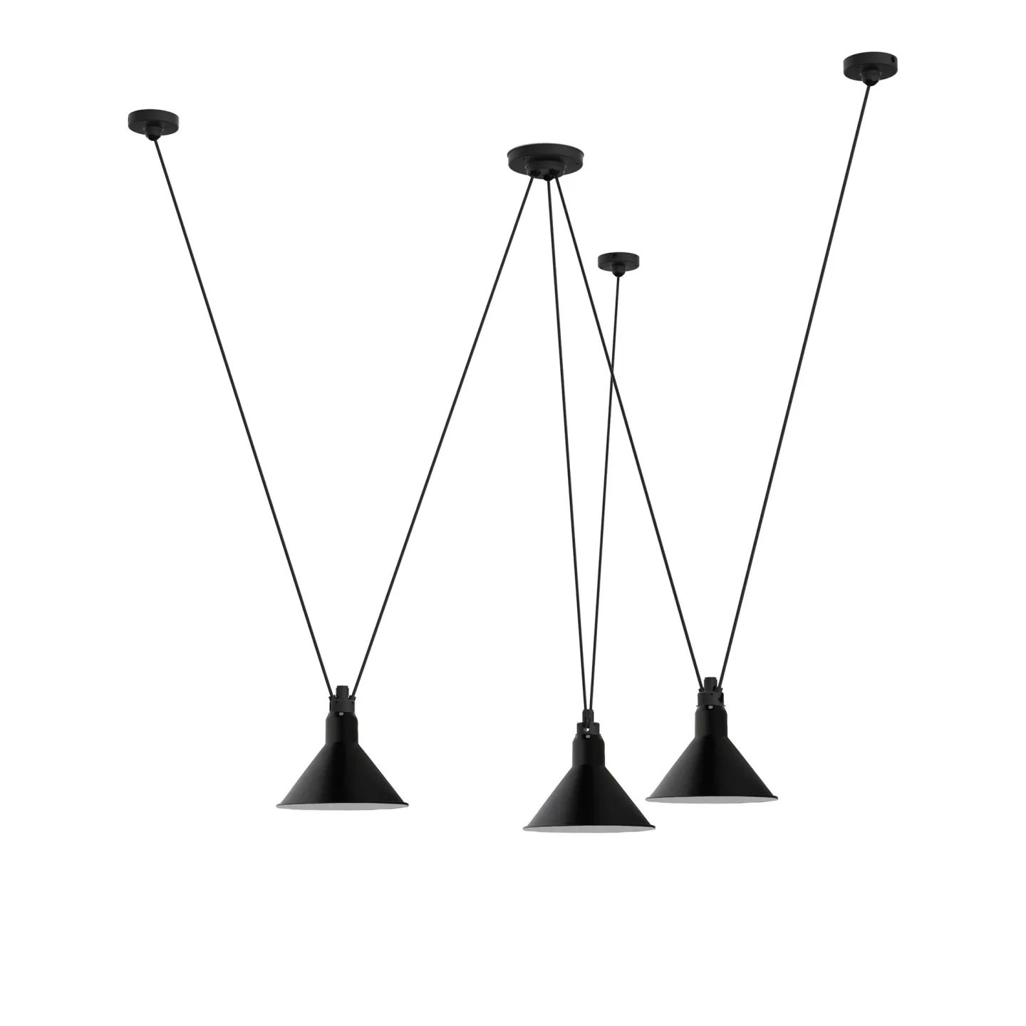 DCWéditions - Les Acrobates De Gras 325 L Conic Black - Pendellampor - Bernard-Albin Gras - Svart
