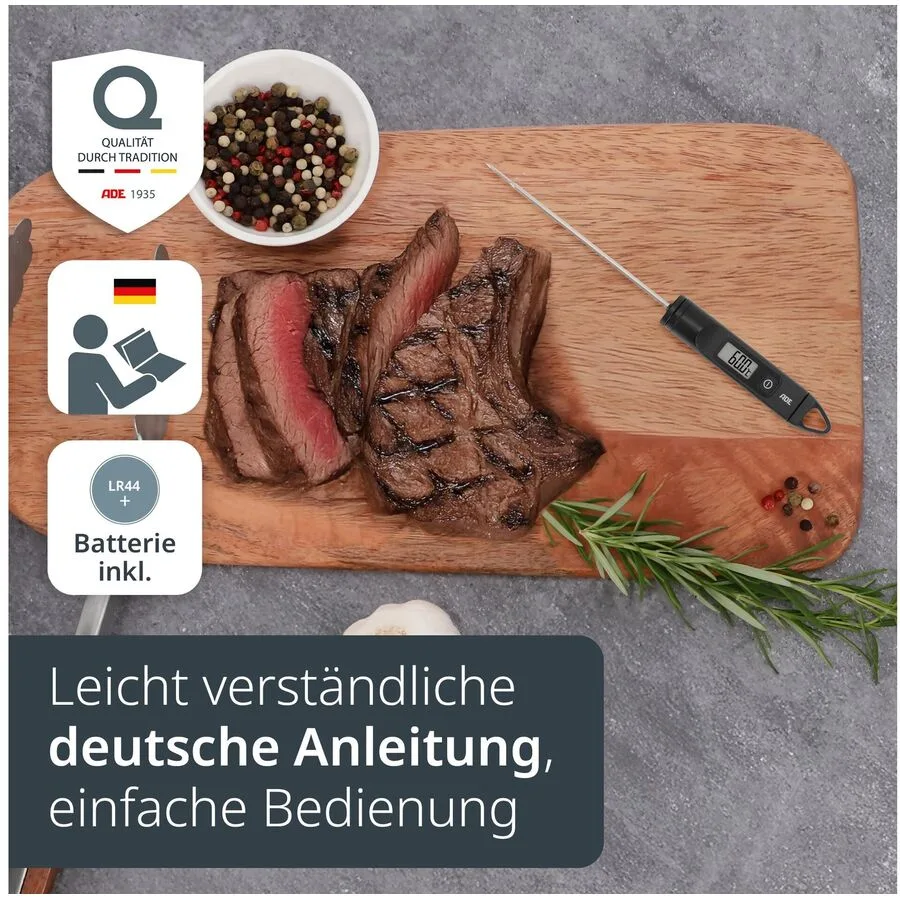 Küchenthermometer ADE Schwarz