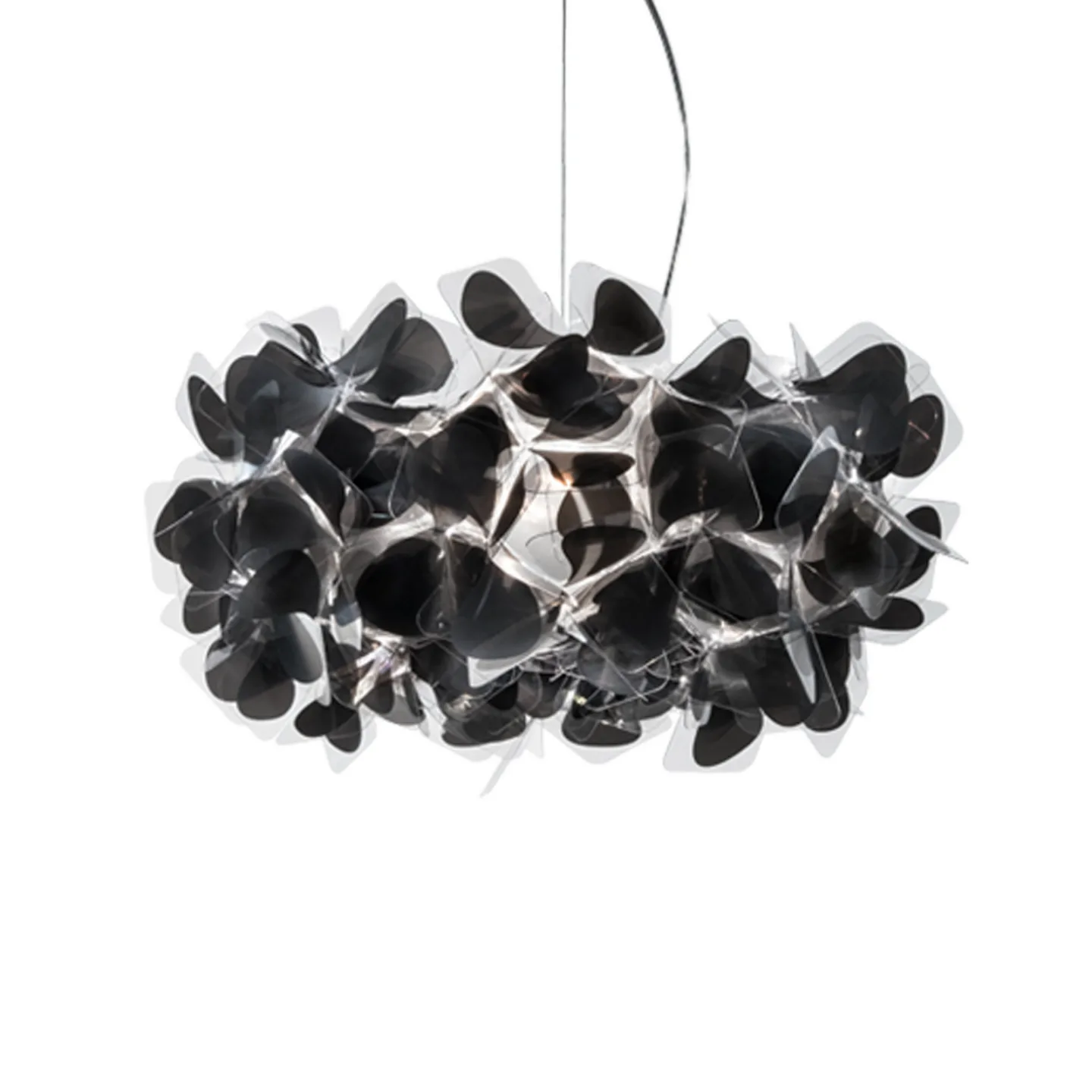 Clizia Pendel Mama Non Mama Black/Transparent - Slamp Clizia Mama Non Mama - Stue - Design - Plastik - Med flere lyskilder