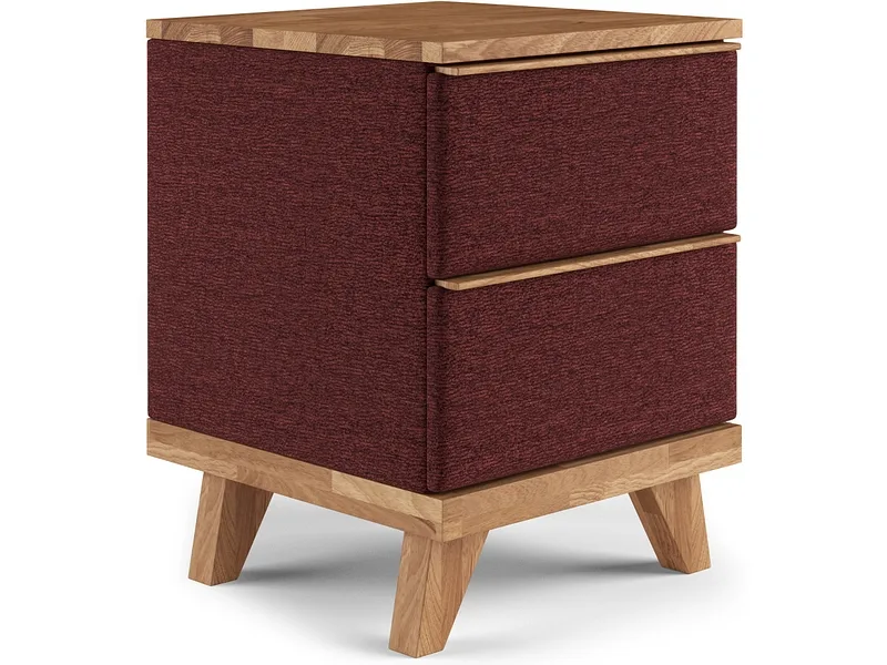Nachttisch SWISS HOME STYLE ONYX 43x45x57cm bordeau massives holz