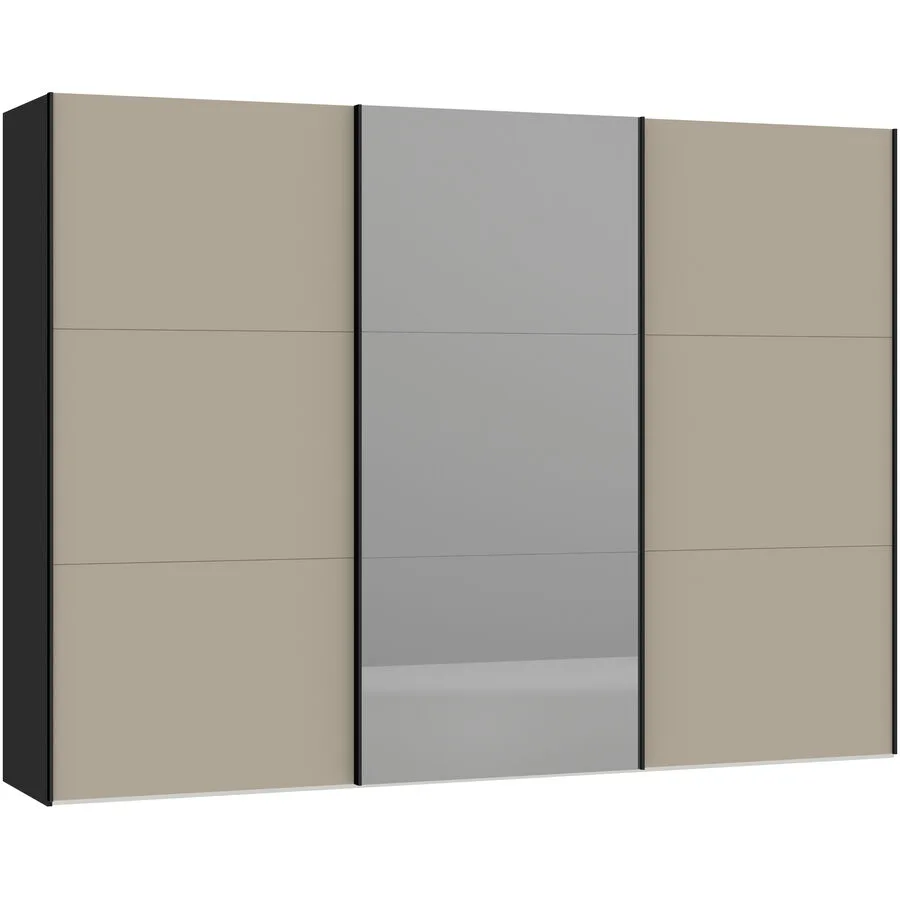 Kleiderschrank Arena Schwebetüren nougat Holzwerkstoff B 303.1 cm - Schweizer Möbelhersteller