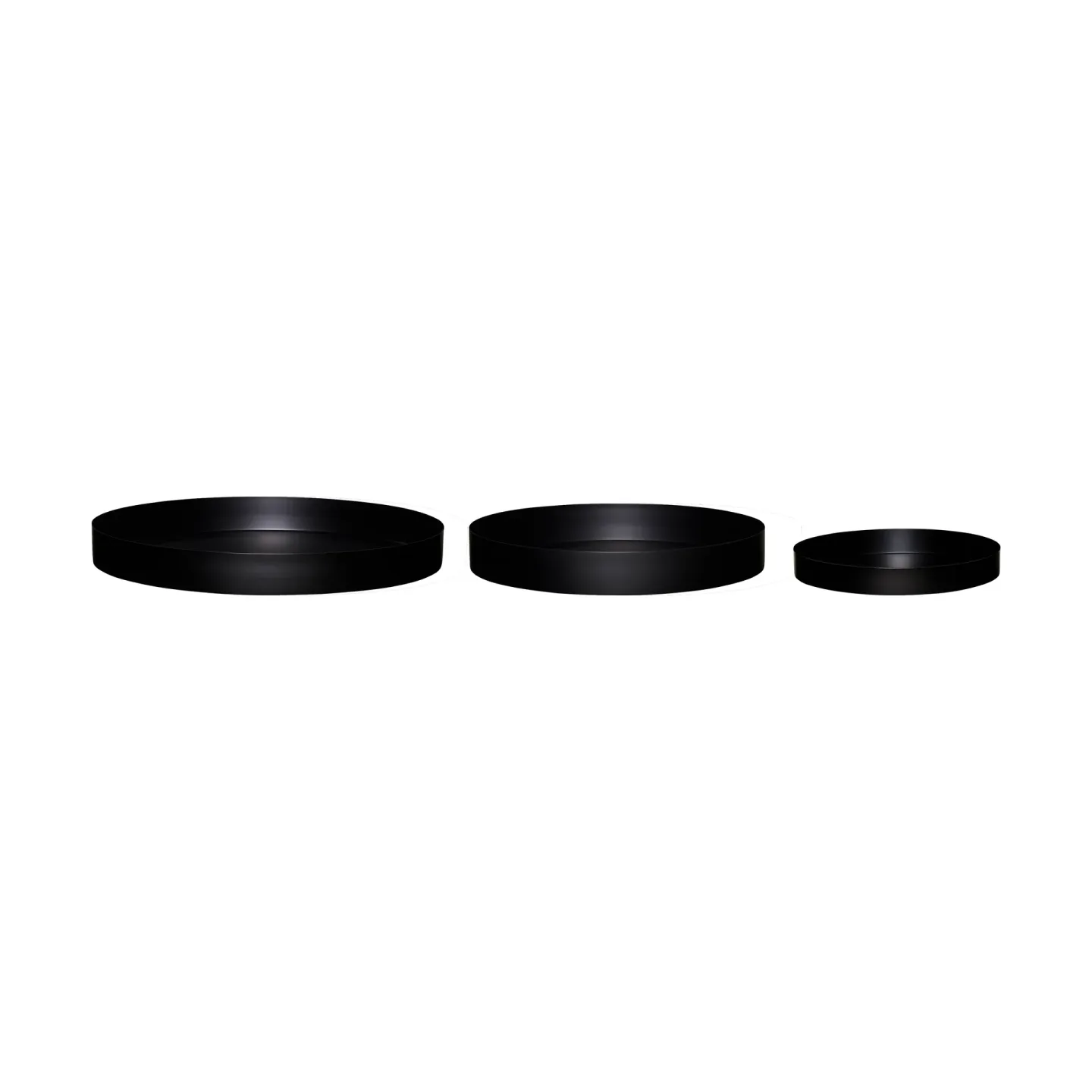 Hübsch Embrace untersetzer 2er-Pack Metall-schwarz