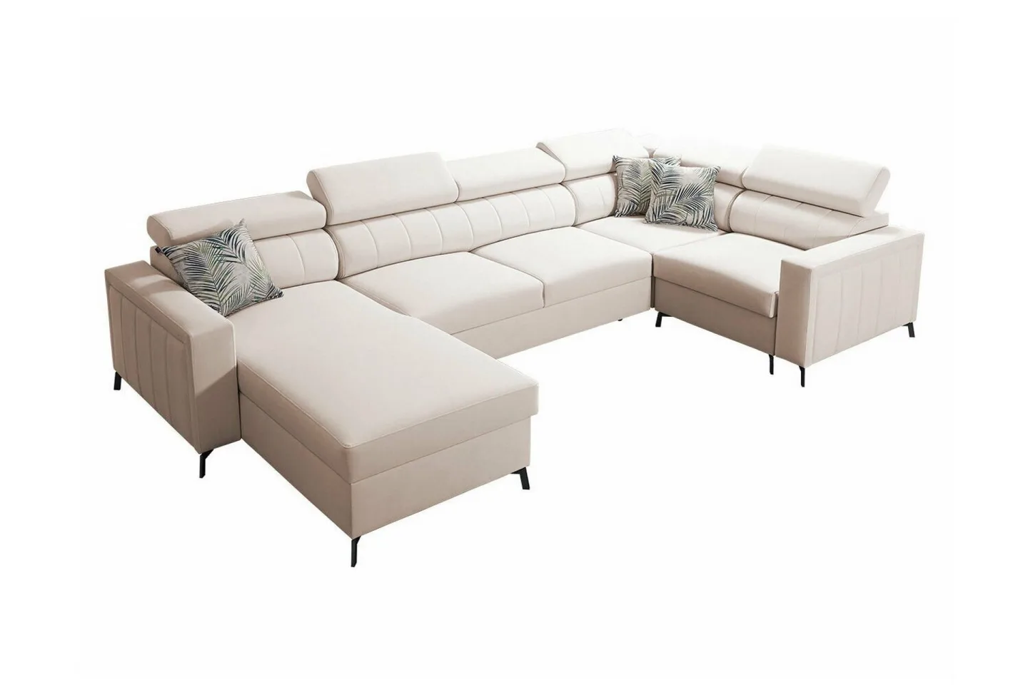 Galbally 4-sits Hörnbäddsoffa Beige/Light beige -