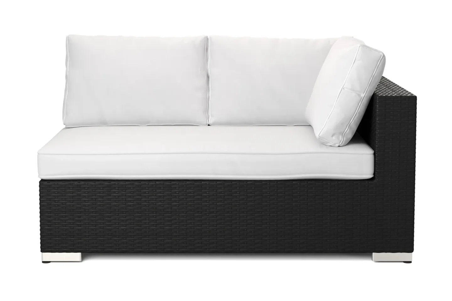 Bahamas Högermodul utomhus 140 cm i konstrotting - Svart