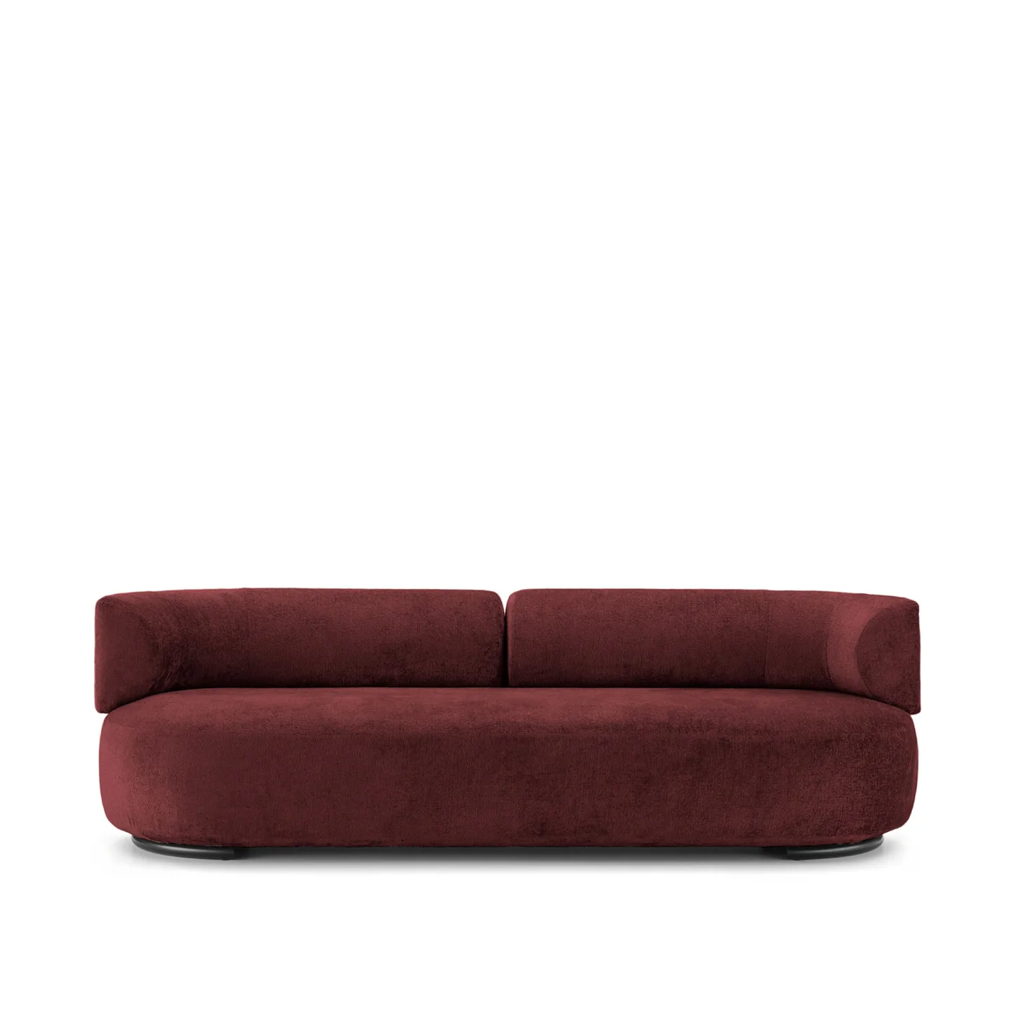 Kartell - K-Waiting Sofa Chenille Burgundy - Soffor - Rodolfo Dordoni - Röd - Metall/Textilmaterial/Plast