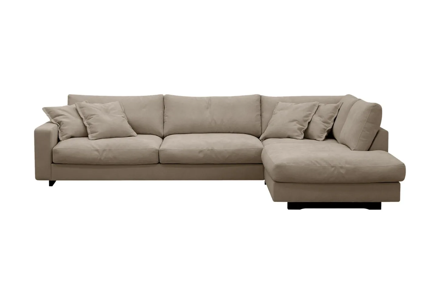Valencia Extra Djup 4-sits Soffa med Schäslong Höger - Brun