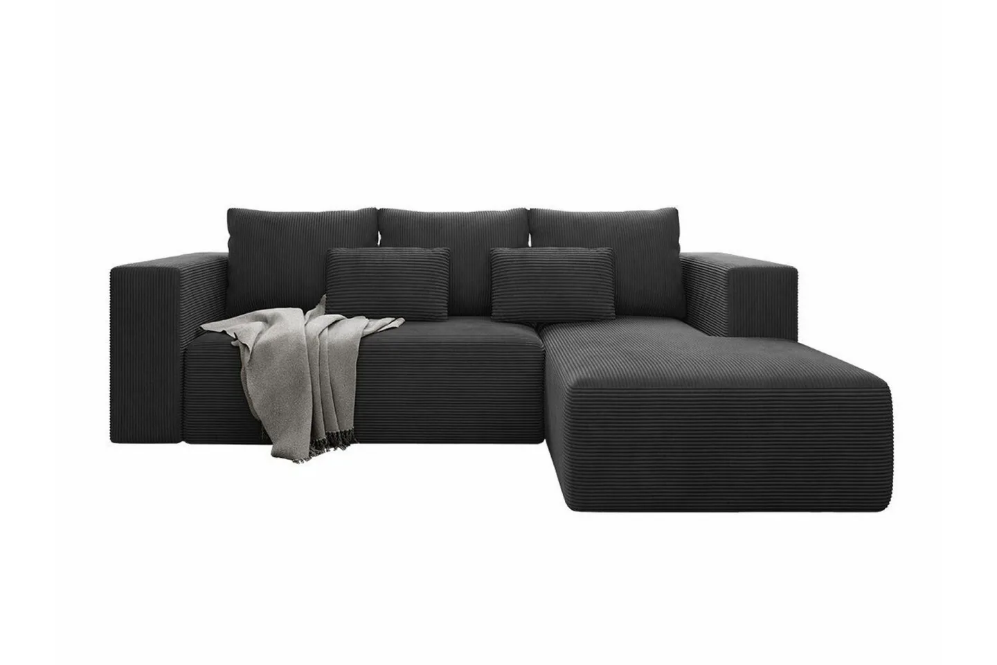 Listowel 3-sits Hörnbäddsoffa Black -