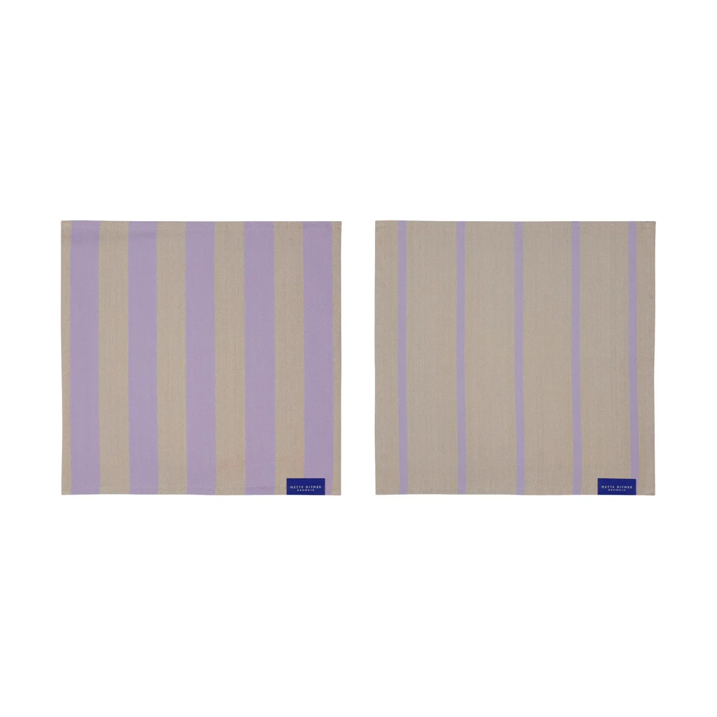 Mette Ditmer Stripes Geschirrtuch 33x33 cm 2er-Pack Sand