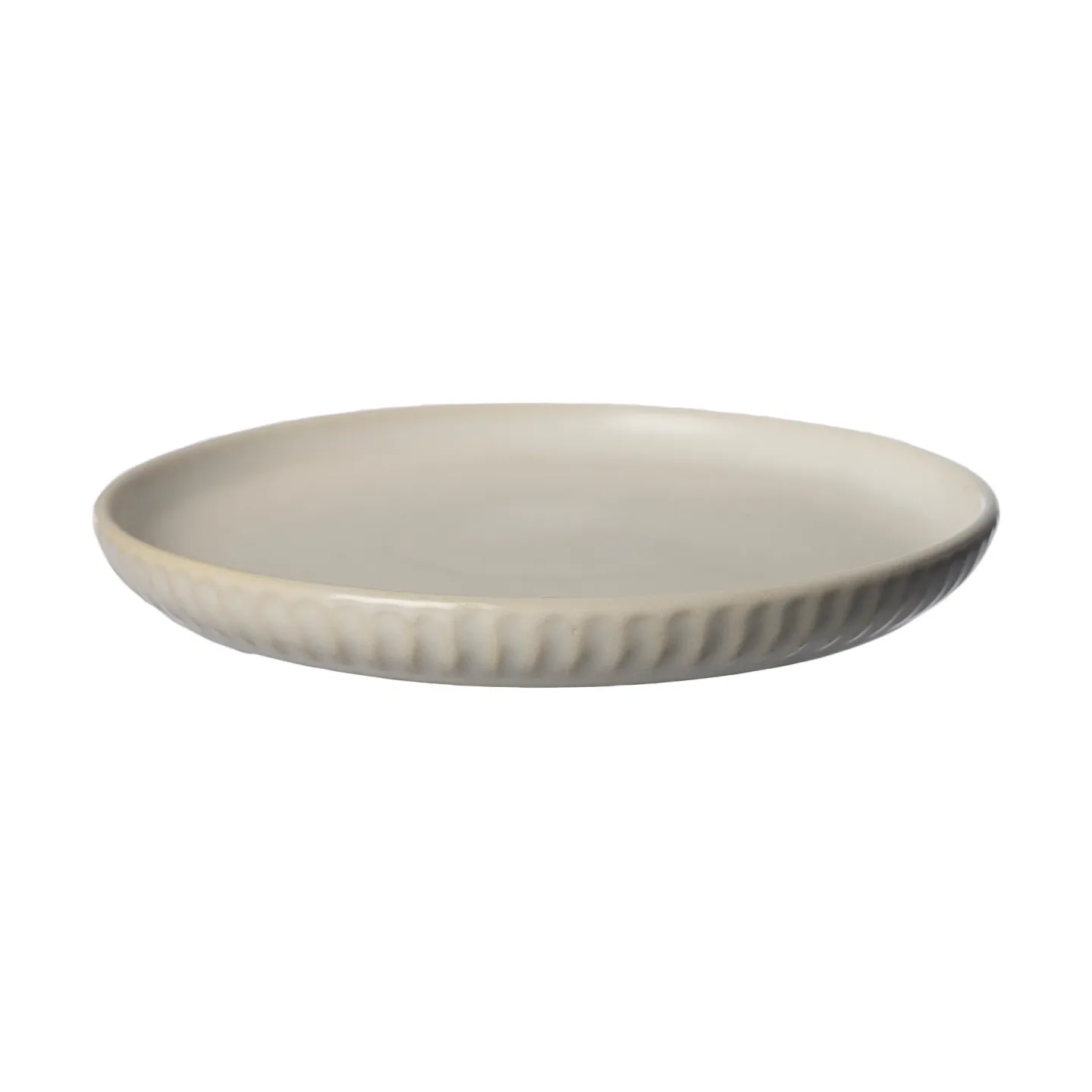 ERNST Ernst Untertasse geriffelt Ø16 cm Naturweiß