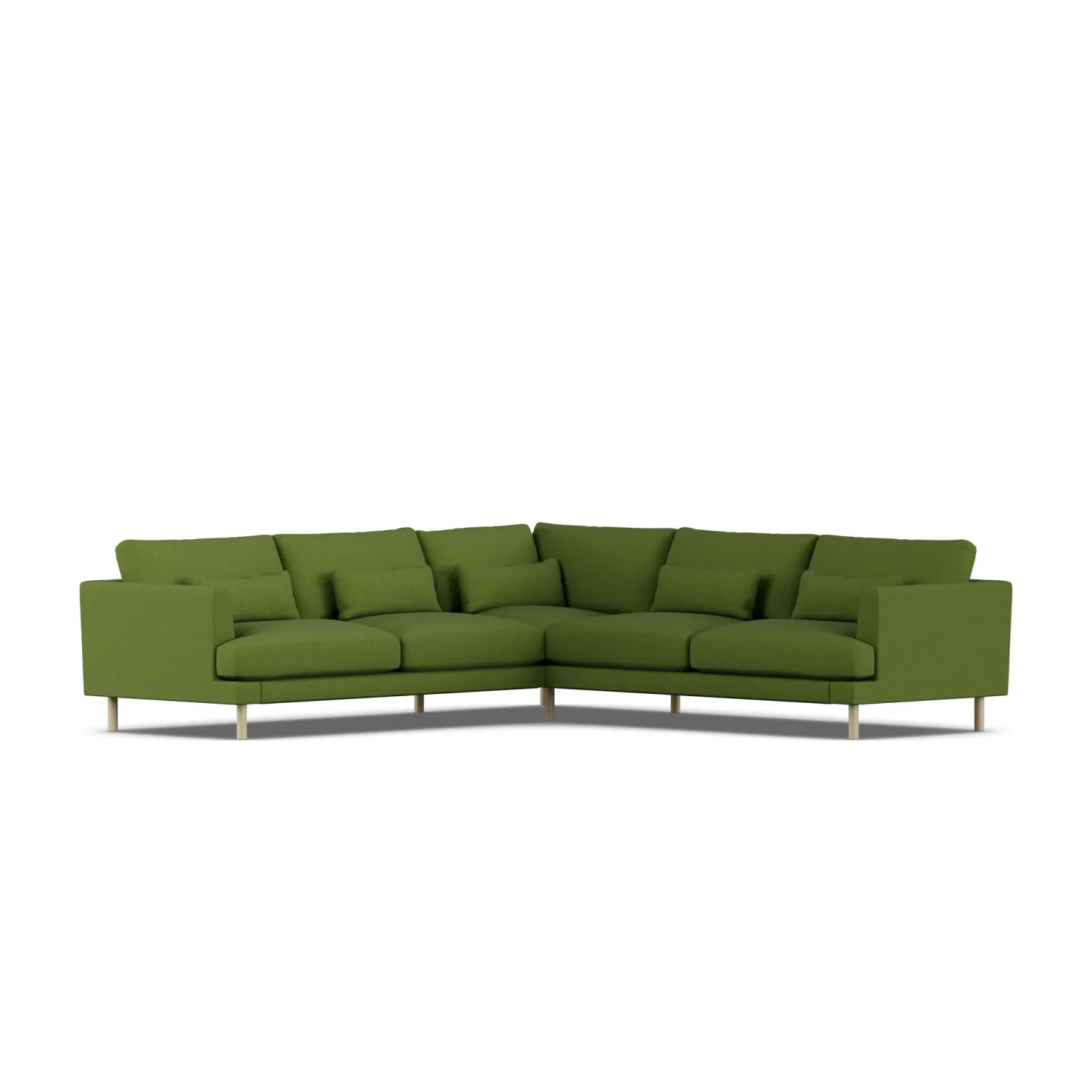 1898 Bredhult Sofa Luiza Green 3975-Eiche weiß geölt, Ecksofa F