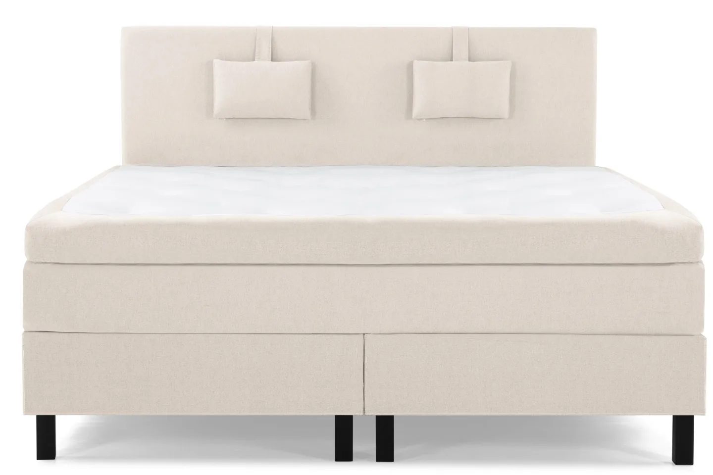 Lucky Komplett Sängpaket 160x200 Memory Slät Sänggavel - Nackkudde Liten Beige