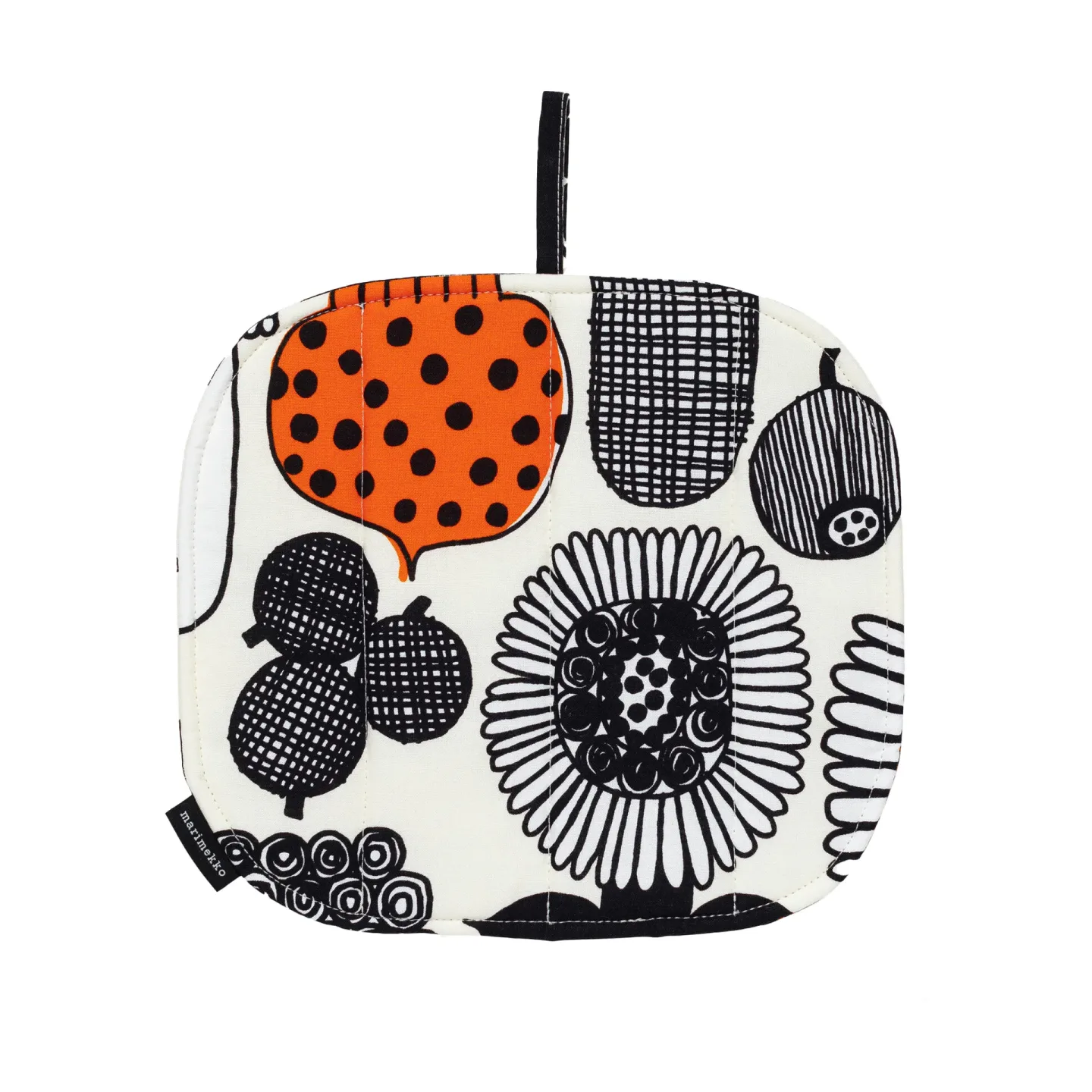 Marimekko Puutarhurin Parhaat Topflappen White-black-orange