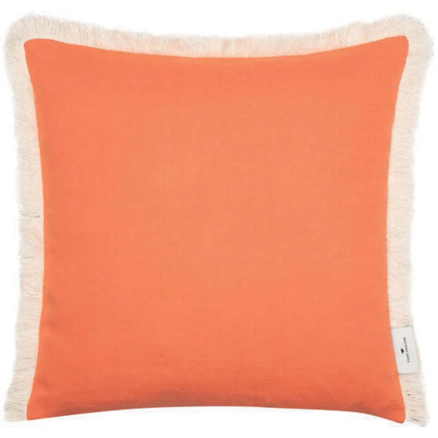 Tom Tailor Zierkissenbezug Fringed Cotton Orange Baumwolle 40 cm 40 cm