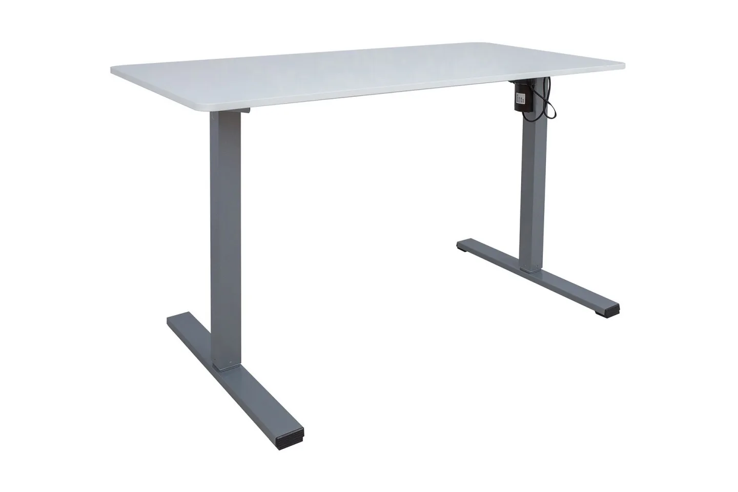 Skrivbord Ergo Optimal med motor 120x60 cm Vit/Grå -