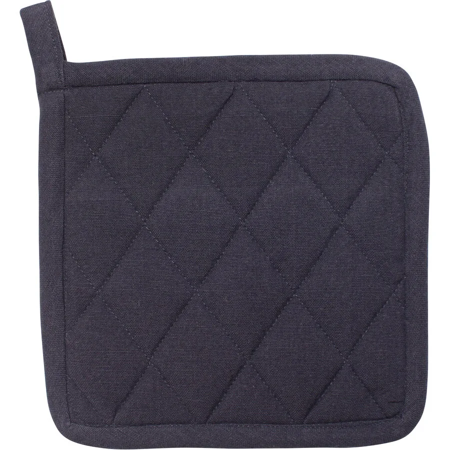 Topflappen Amalfi anthrazit Einfarbig Baumwolle 20 x 20 cm