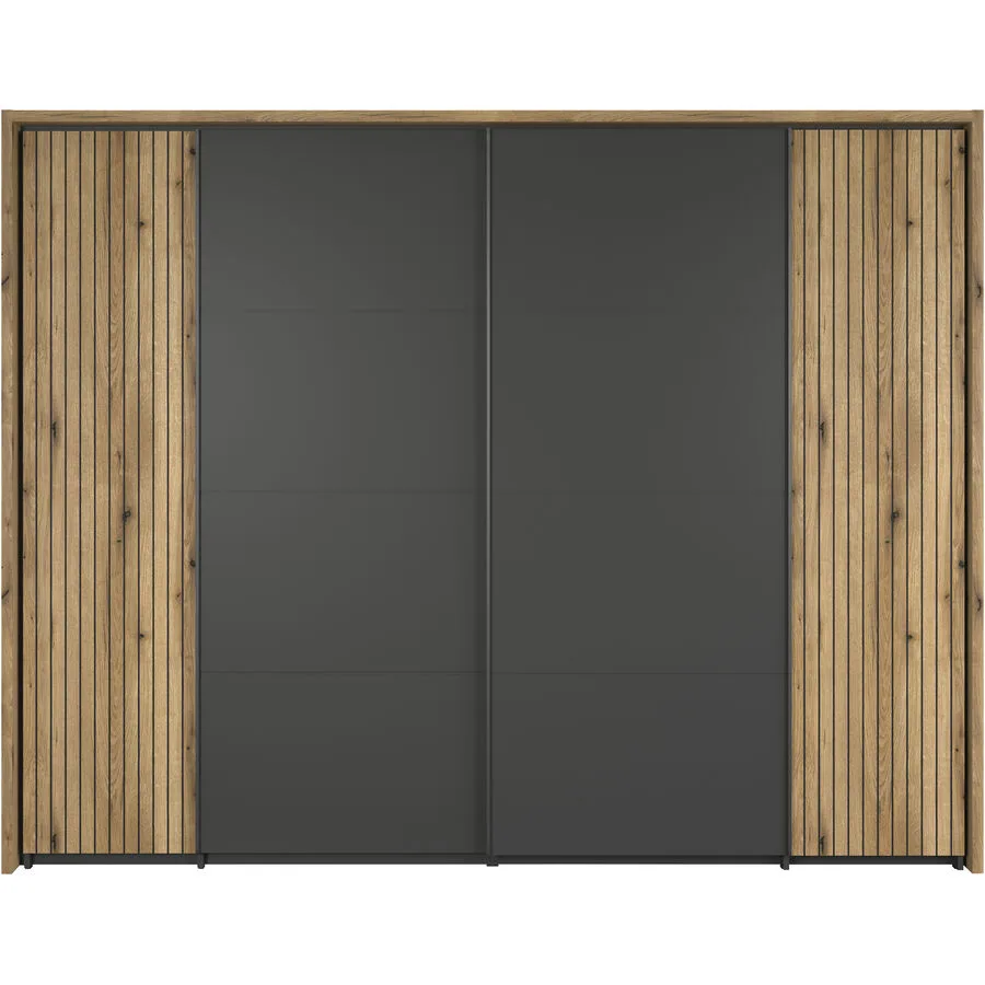 Kleiderschrank Beatrice anthrazit Holzwerkstoff B 280 cm