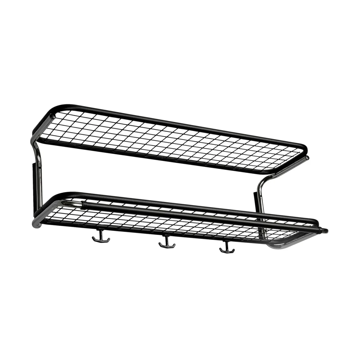 Essem Design Classic 650 Hutregal Schwarz/Chrom, 2-Ebenen, 70cm