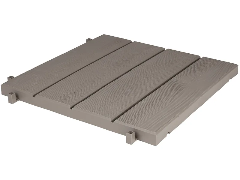 EDA Terrassenplatte CLIP pvc hellbraun