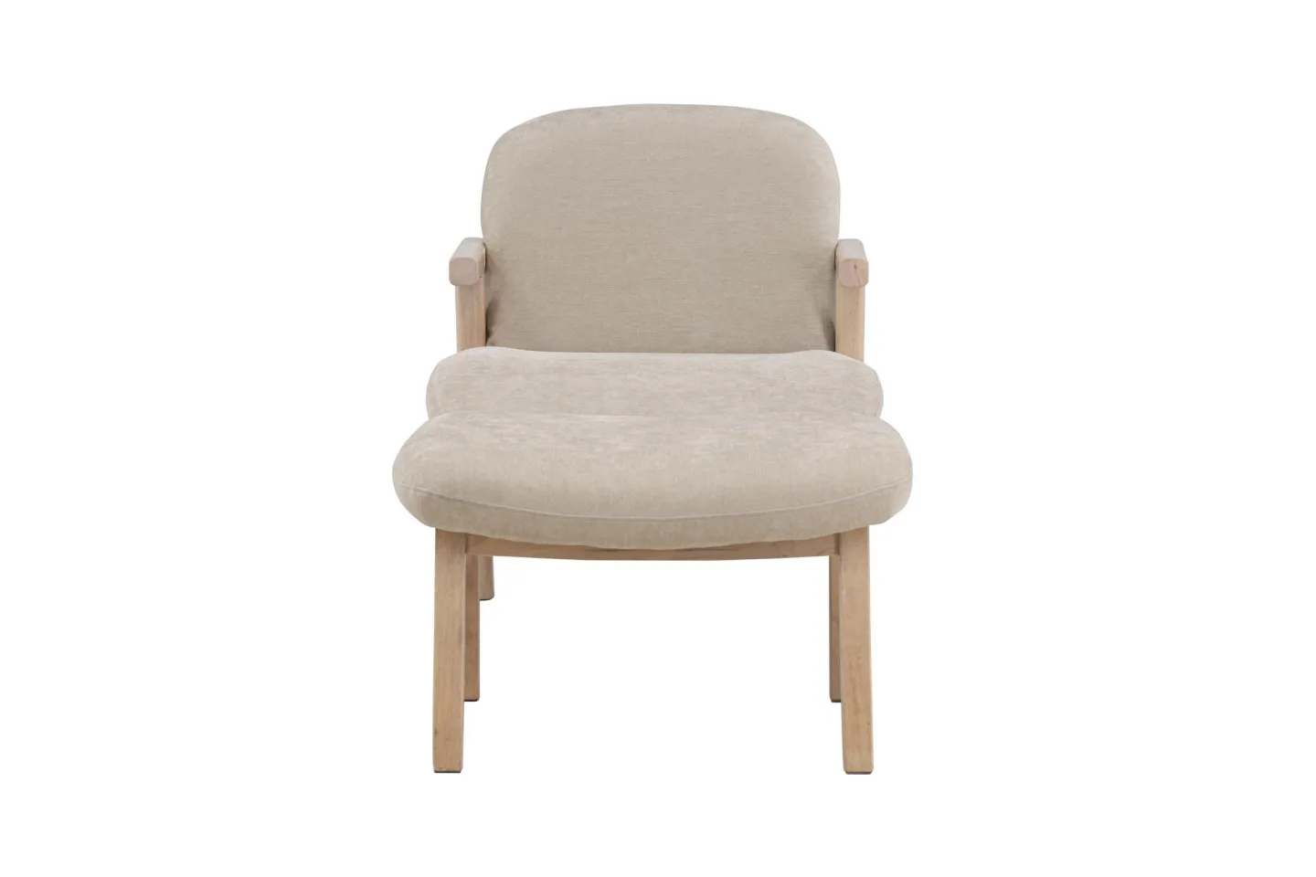 Rile Sessel mit Fußhocker beige.