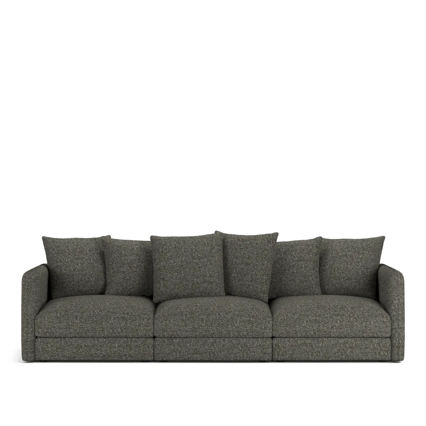 NOGA - Pavarotti 3-Seater, Fixed Cover, Cushion Variant 01, Lucinasco 06 - Soffor - Svart