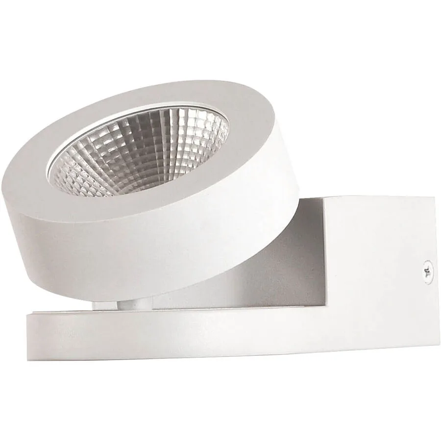 Wandlampe Barnes Weiss Aluminium 10 cm 5.6 cm - LED - Lichtfarbe: Warmweiss - LED Energiesparlampen