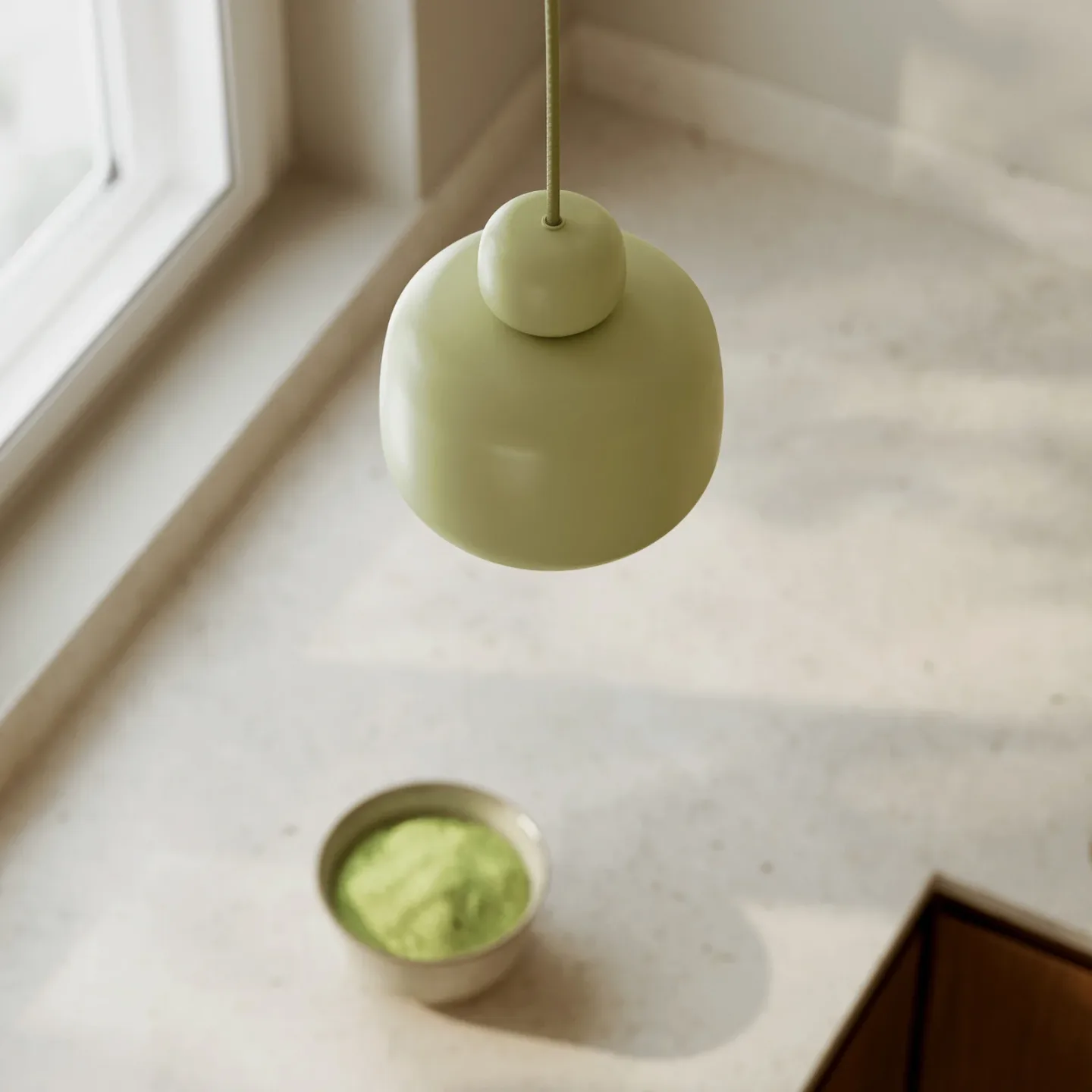 Stone Pendelleuchte Small, grün, Metall, Ø 16 cm - Woud - Küche - Design - Einflammig