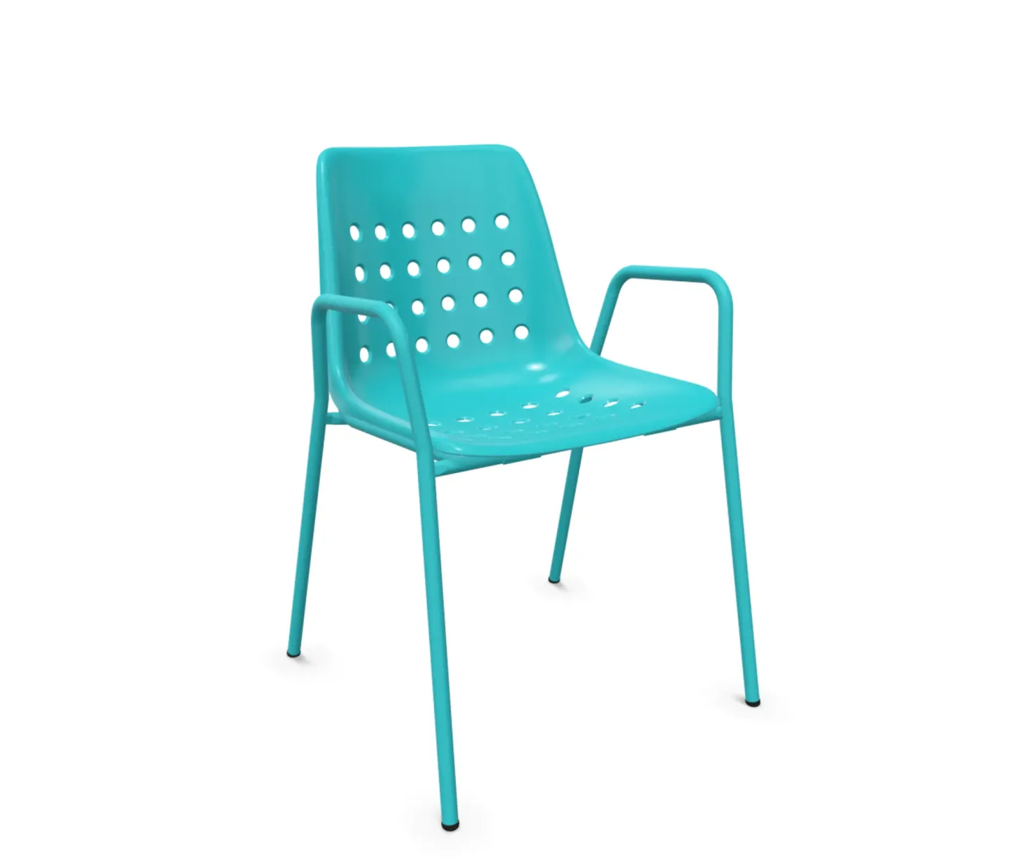 Schaffner Schalen-Stuhl Bermuda mit Armlehne Blau | Schubiger Möbel