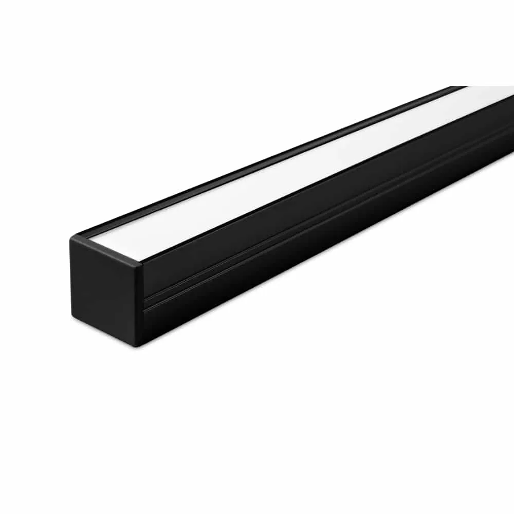 Aluminiumprofil Svart Set Infälld 23x20mm 2000mm
