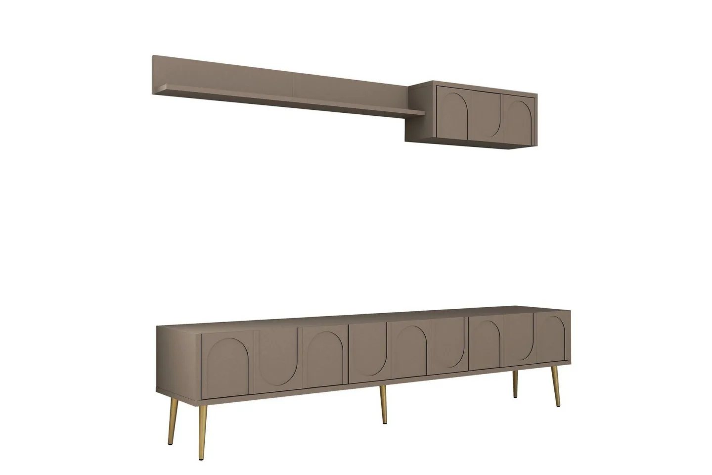 Hazim Tv-bänk 180 cm - Guld