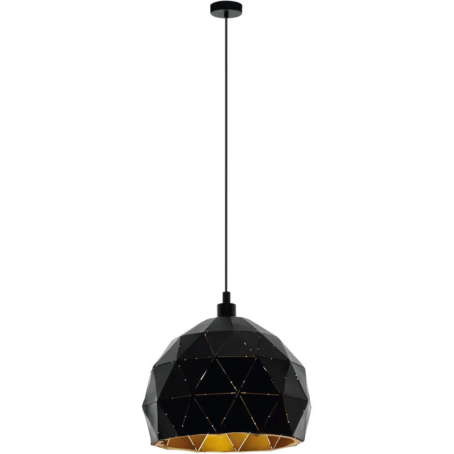 Eglo Pendellampe Roccaforte Gold/Schwarz Stahl 110 cm - Farbe: schwarz-gold