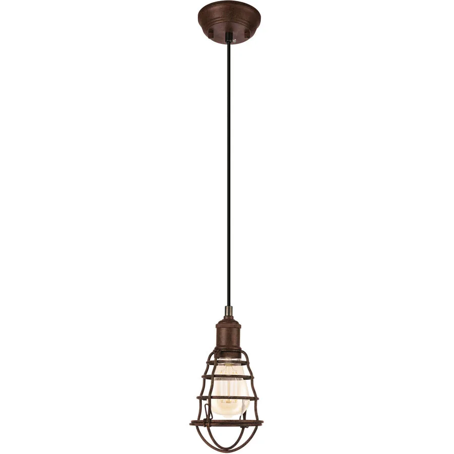 Eglo Pendellampe Port Seton Braun Stahl 13 cm 110 cm - Farbe: antikbraun