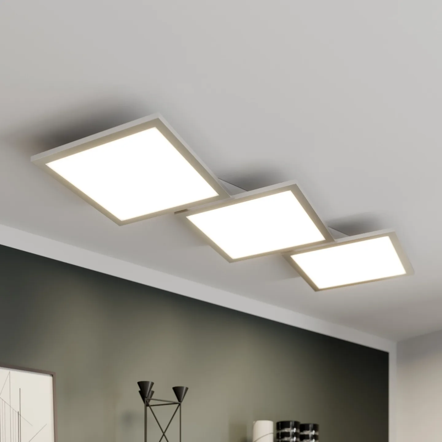 Ilira 3 Plafond White/Silver - Lucande - Kök - Modern - Aluminium - Med flera ljuskällor