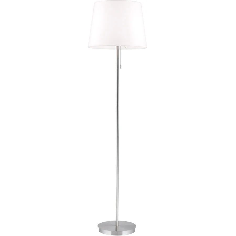 Stehlampe Ludwig Grau Stahl 40 cm 40 cm - Farbe: Nickel satiniert